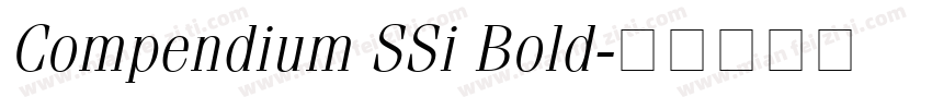 Compendium SSi Bold字体转换